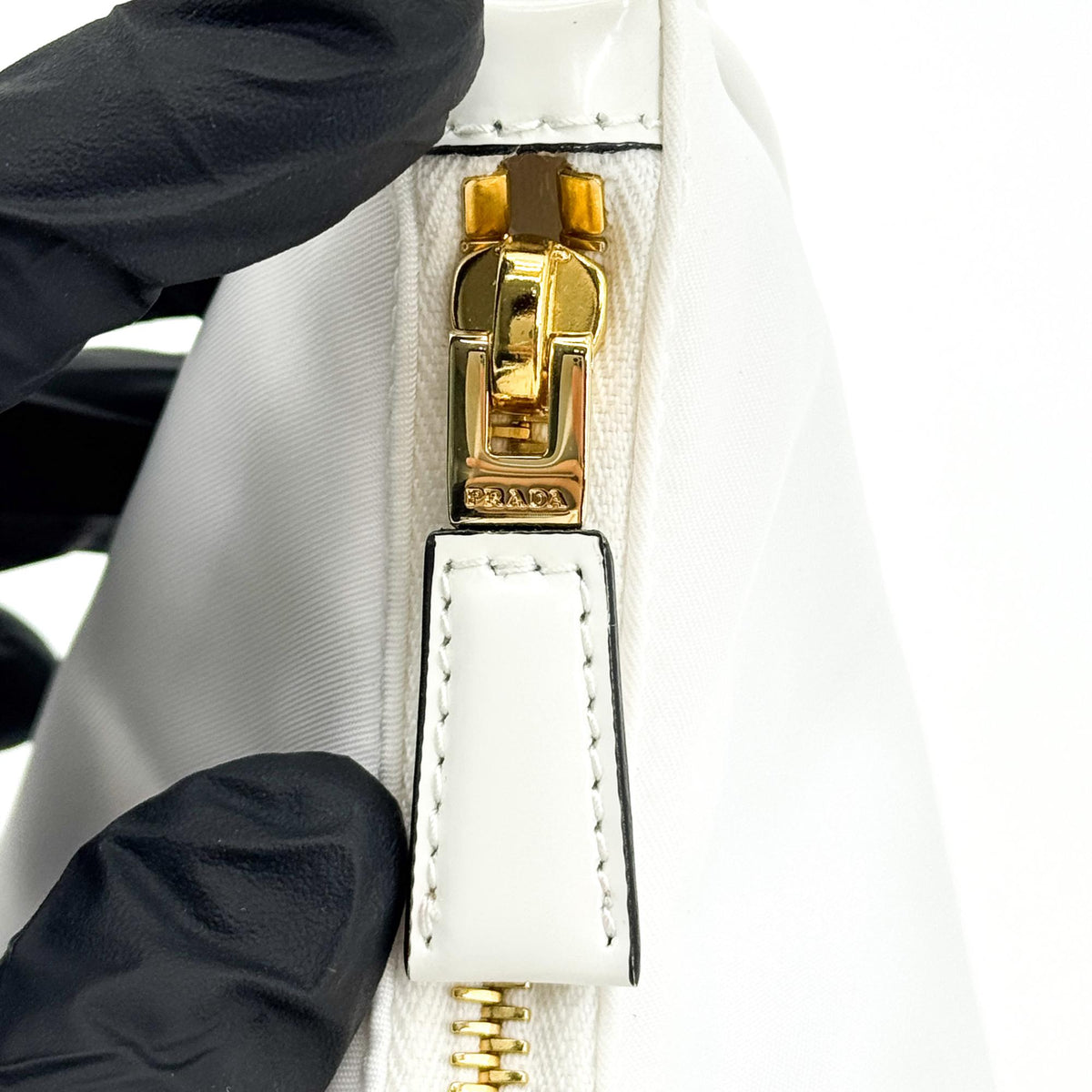 Prada Re-Edition 2004 Nylon and Leather, White, Nylon, Shoulder Bag