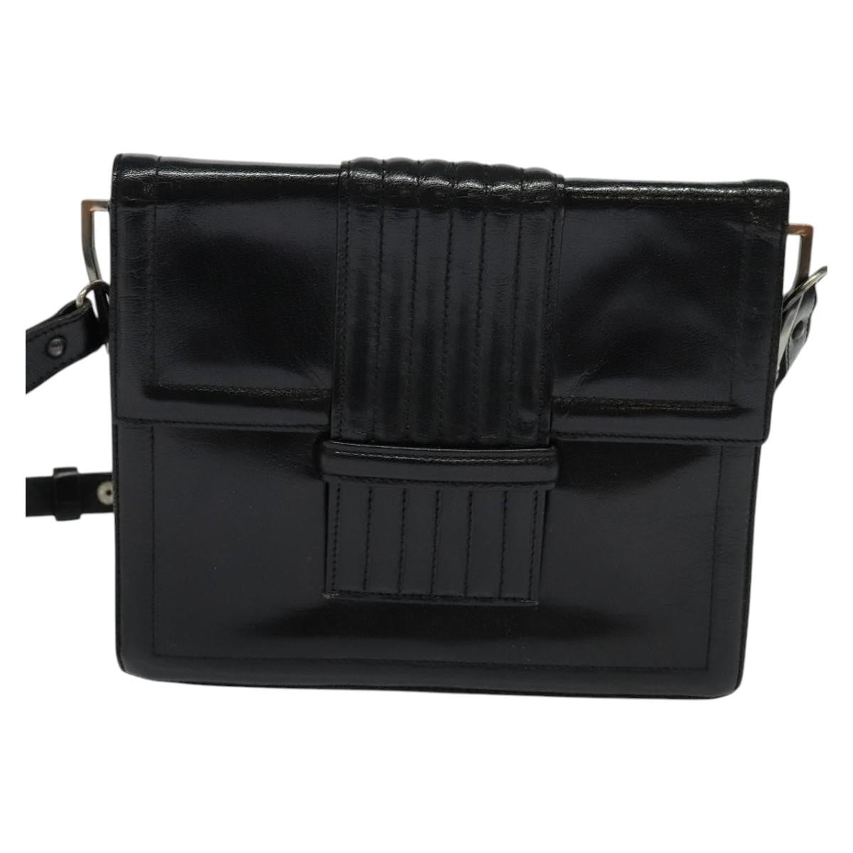 Saint Laurent Vintage Shoulder bag leather, Black, Leather, Shoulder Bag