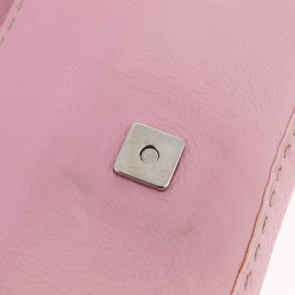 Fendi Selleria Baguette Leather, Pink, Leather, Handbag