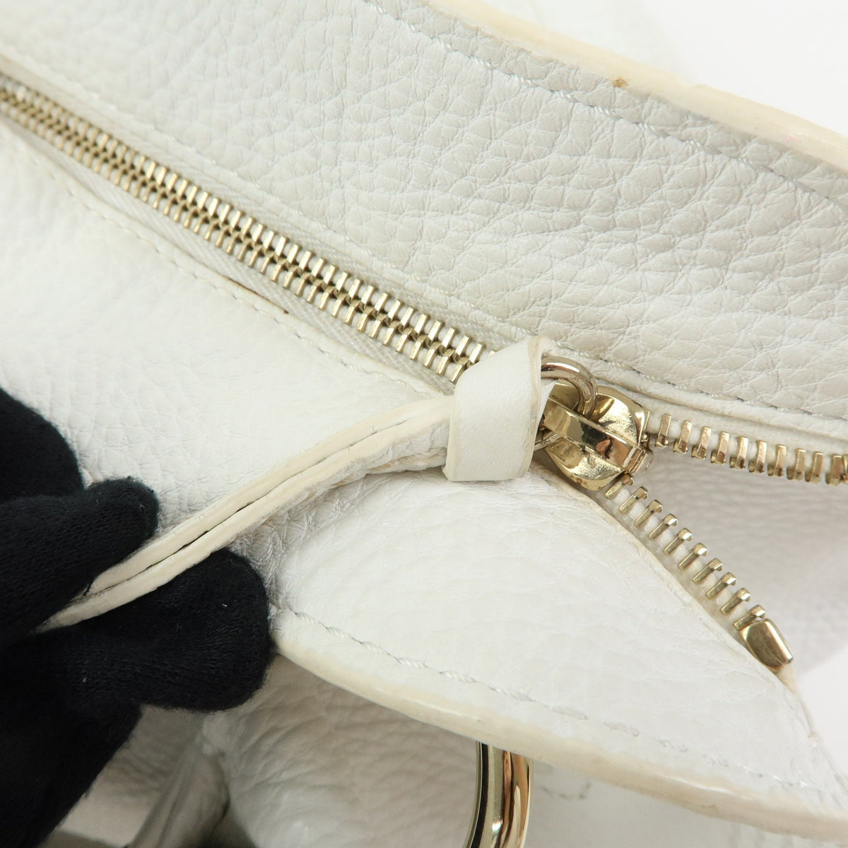 Celine Bittersweet Leather, White, Leather, Handbag