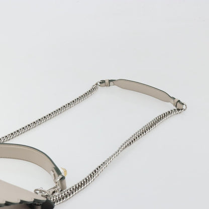 Fendi Kan I Leather, Gray, Leather, Shoulder Bag