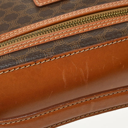 Celine Top Handle Vanity Box Triomphe Coated Canvas, Brown, Canvas, Handbag