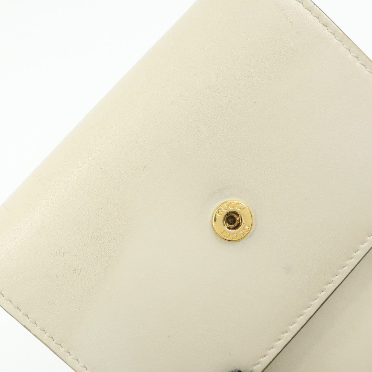 Gucci Sylvie Compact Leather, Beige, Leather, Wallet