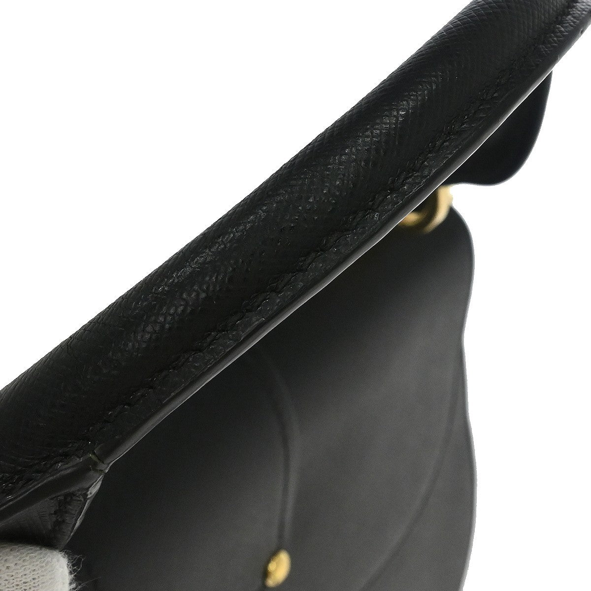 Prada Sidonie Saffiano, Black, Leather, Handbag