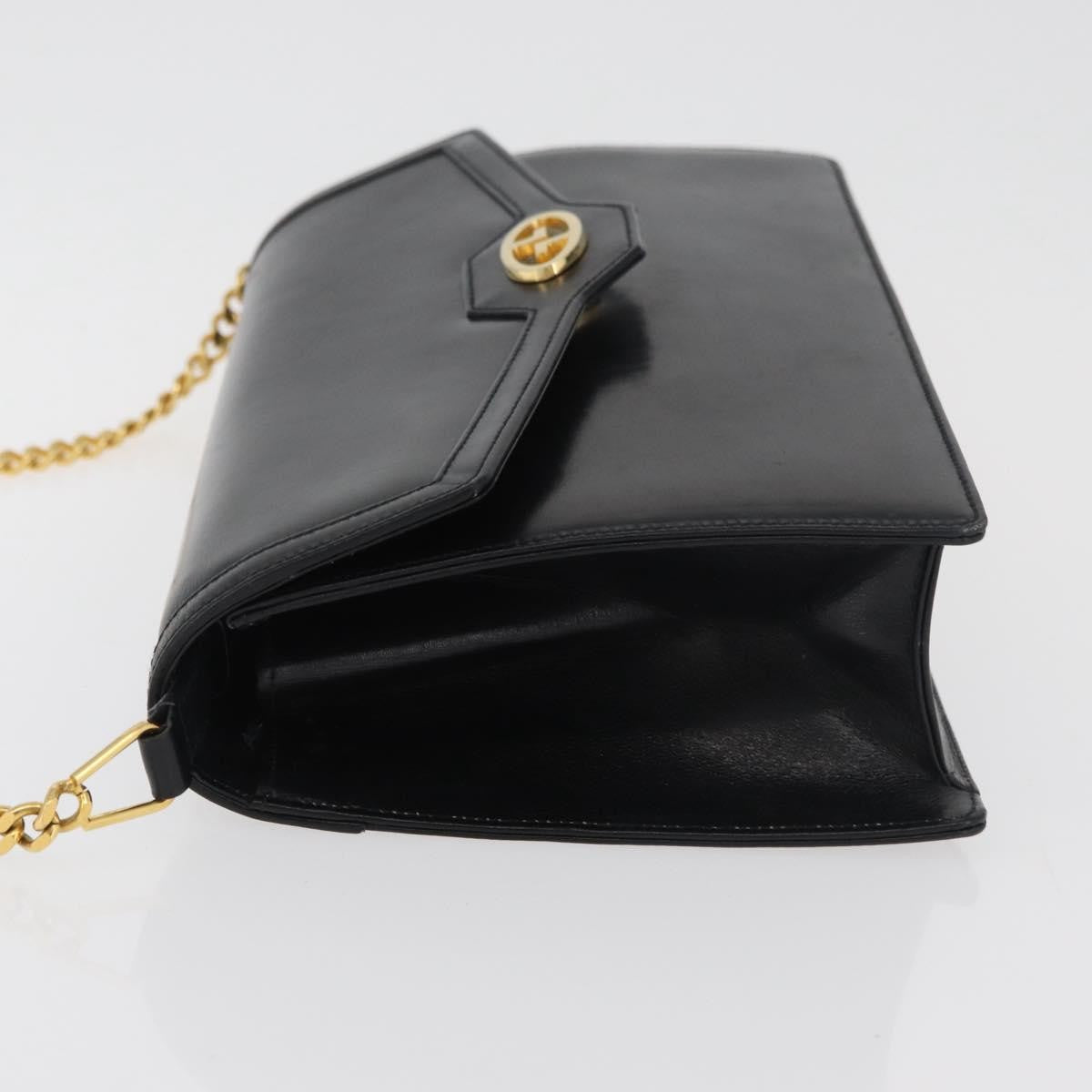 Gucci Shoulder Leather, Black, Leather, Shoulder Bag