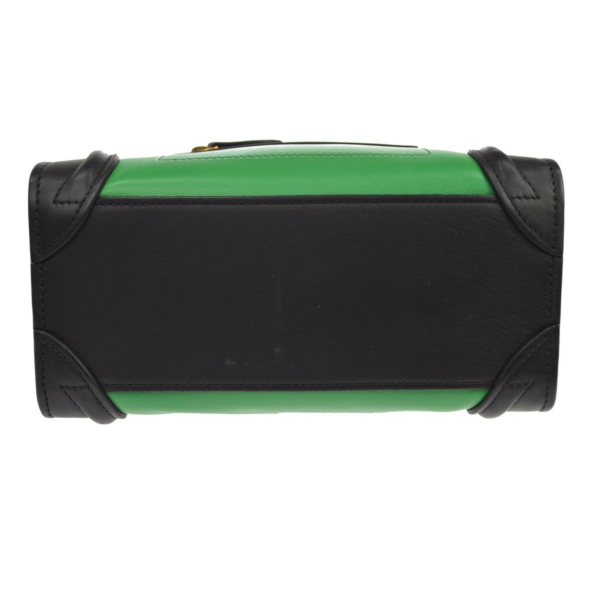 Celine Luggage Leather, Green, Leather, Handbag