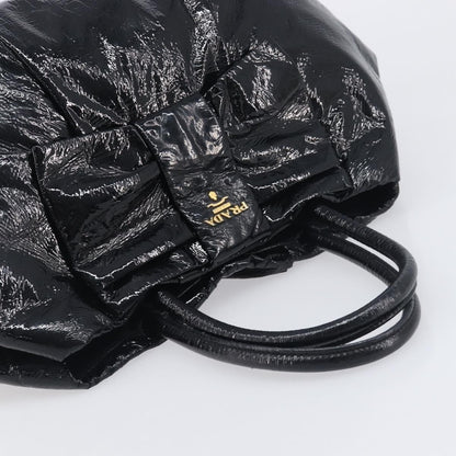 Prada Bow Top handle Patent leather, Black, Patent Leather, Handbag