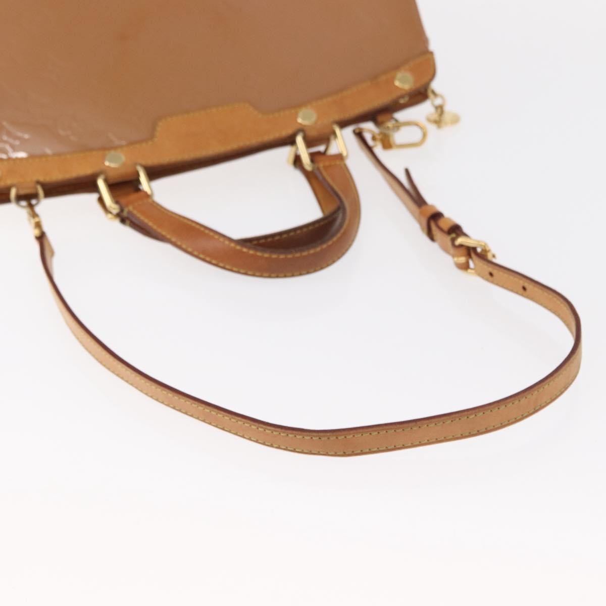 Louis Vuitton Brea Monogram Vernis, Brown, Patent Leather, Handbag