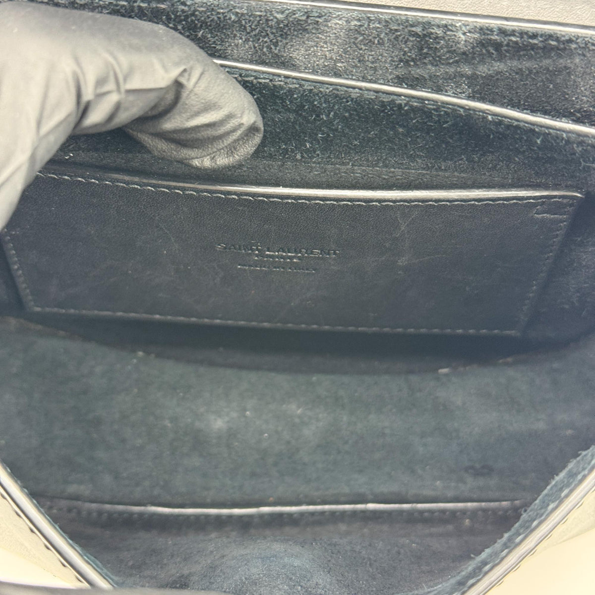 Saint Laurent Kaia Leather, Black, Leather, Shoulder Bag
