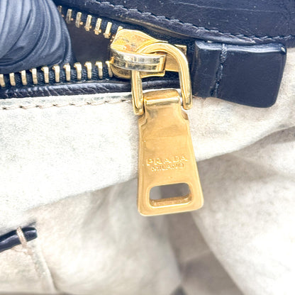 Prada Vitello Daino Leather, Black, Leather, Shoulder Bag