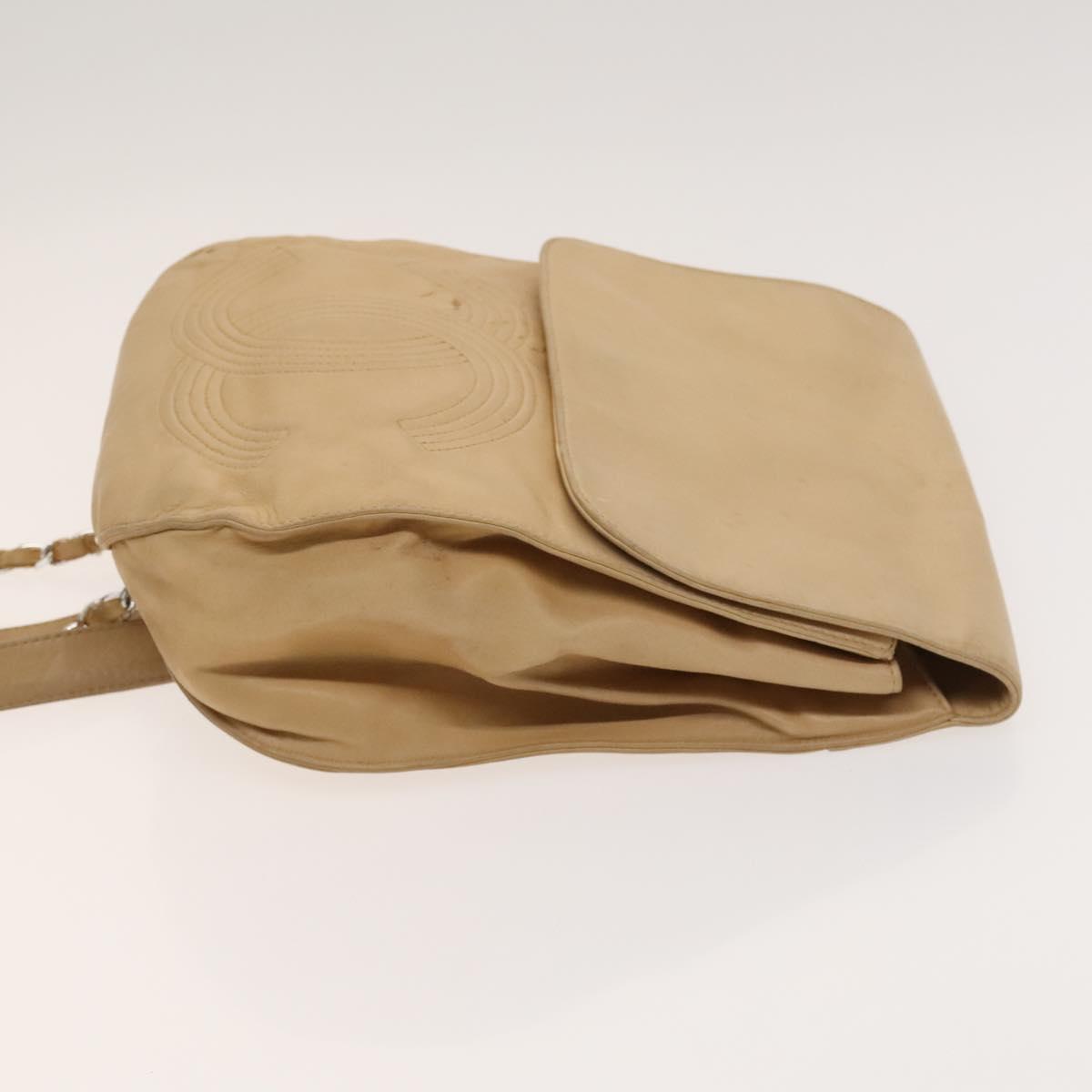 Chanel Cc, Beige, Leather, backpack