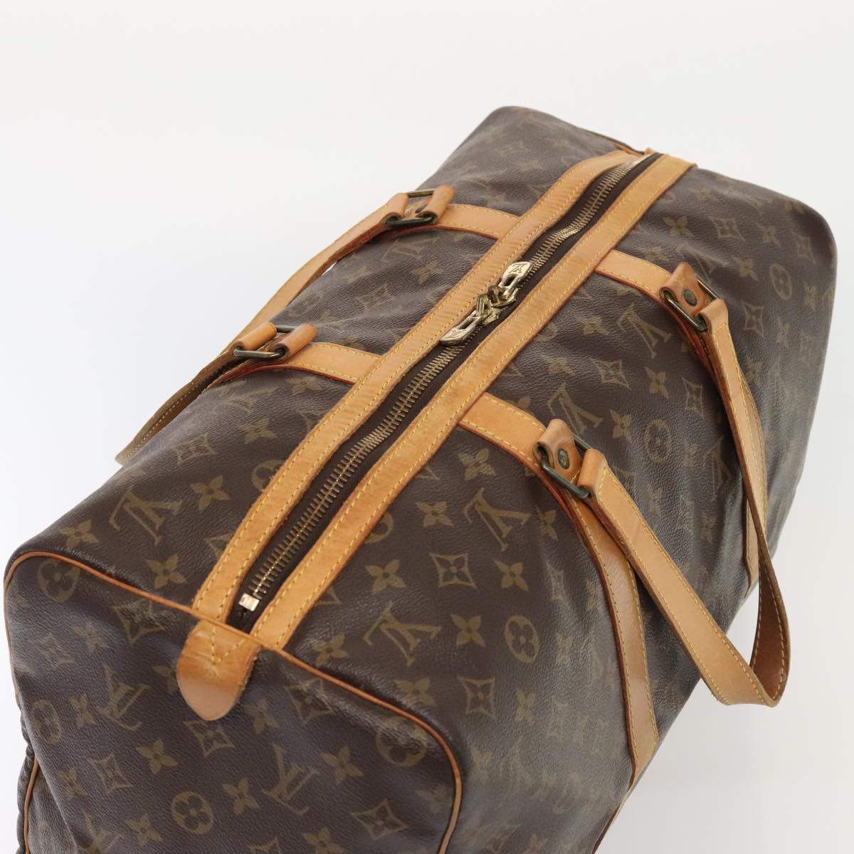 Louis Vuitton Sac Souple, Brown, Canvas, travel