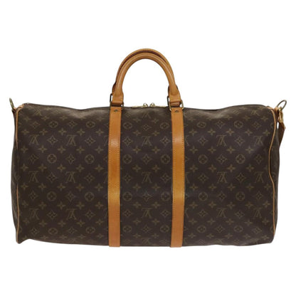 Louis Vuitton Keepall Bandouliere 55, Brown, Canvas, travel