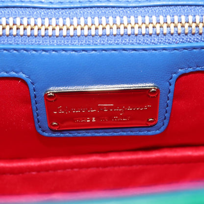 Salvatore Ferragamo Gancini, Multicolour, Leather, clutch