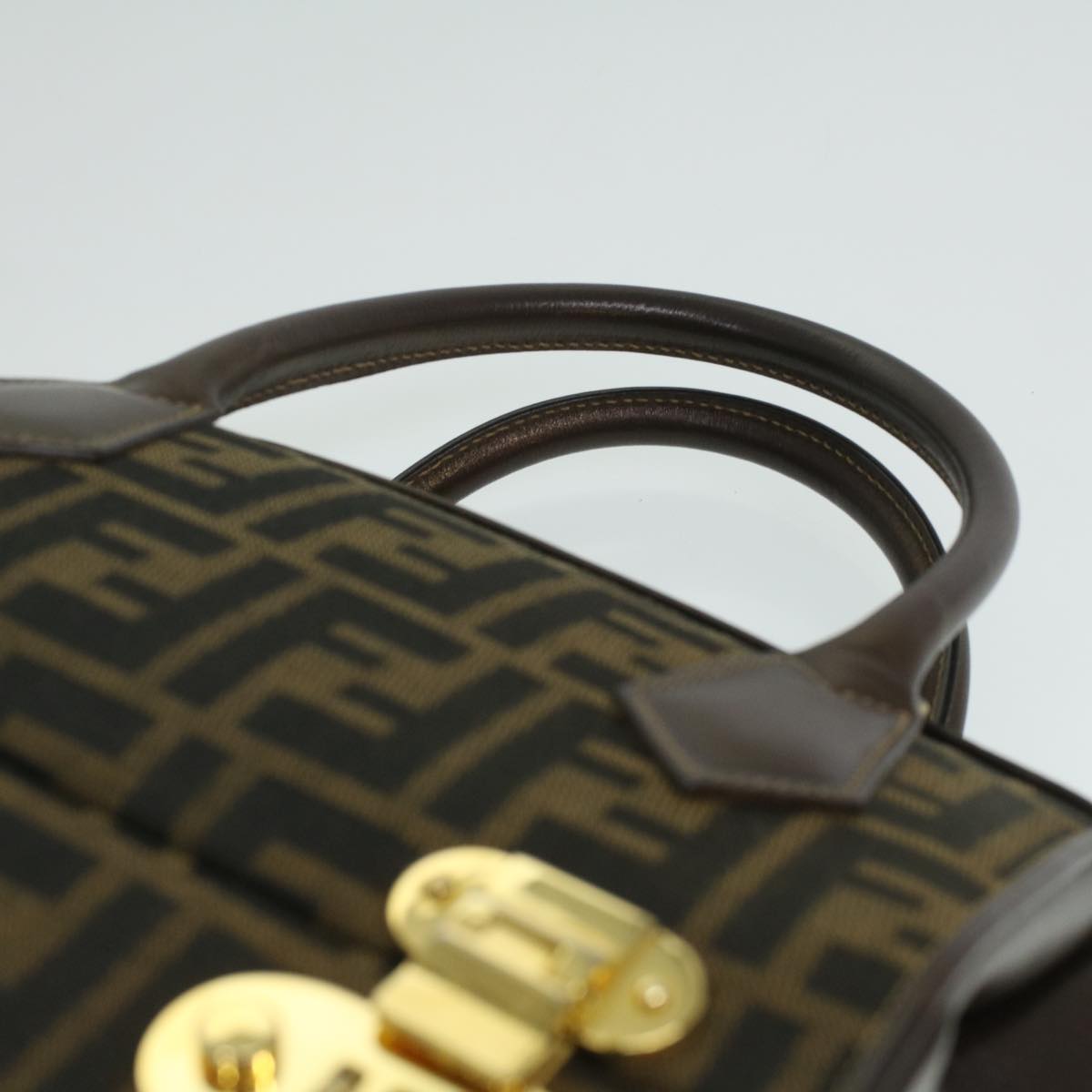 Fendi Zucca, Brown, Canvas, handbag