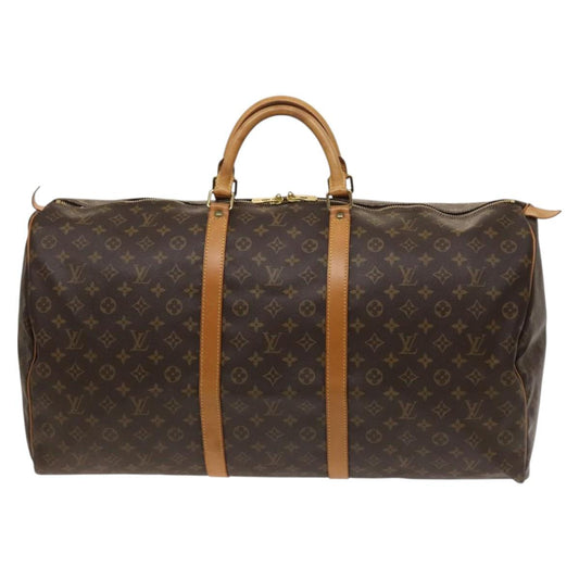 Louis Vuitton Keepall 60, Black, Canvas, travel
