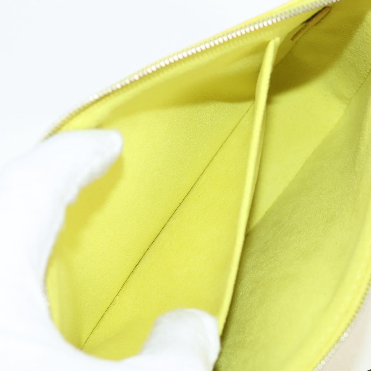 Louis Vuitton Pochette Accessoire, Yellow, Leather, clutch