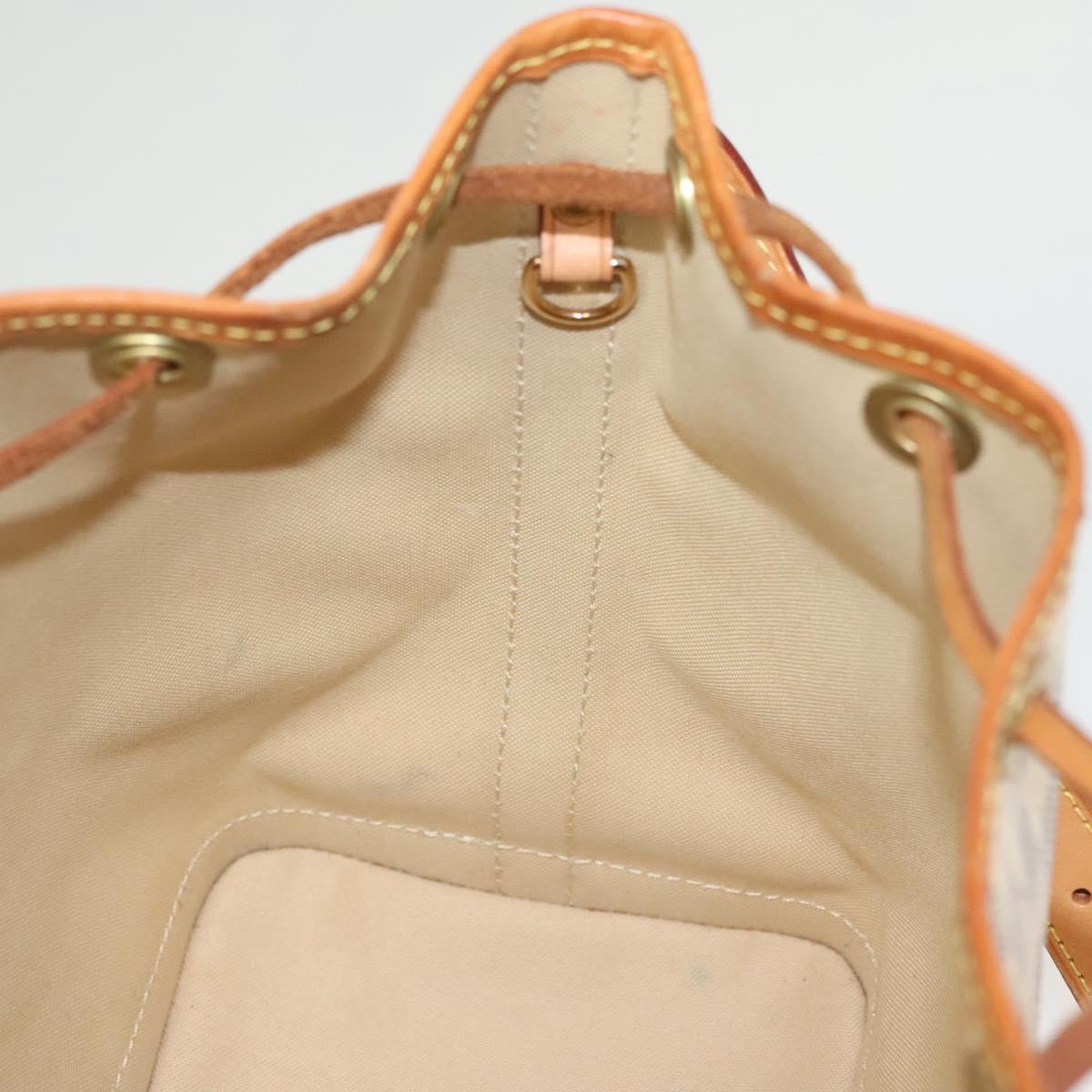 Louis Vuitton Noé BB, White, Canvas, shoulder