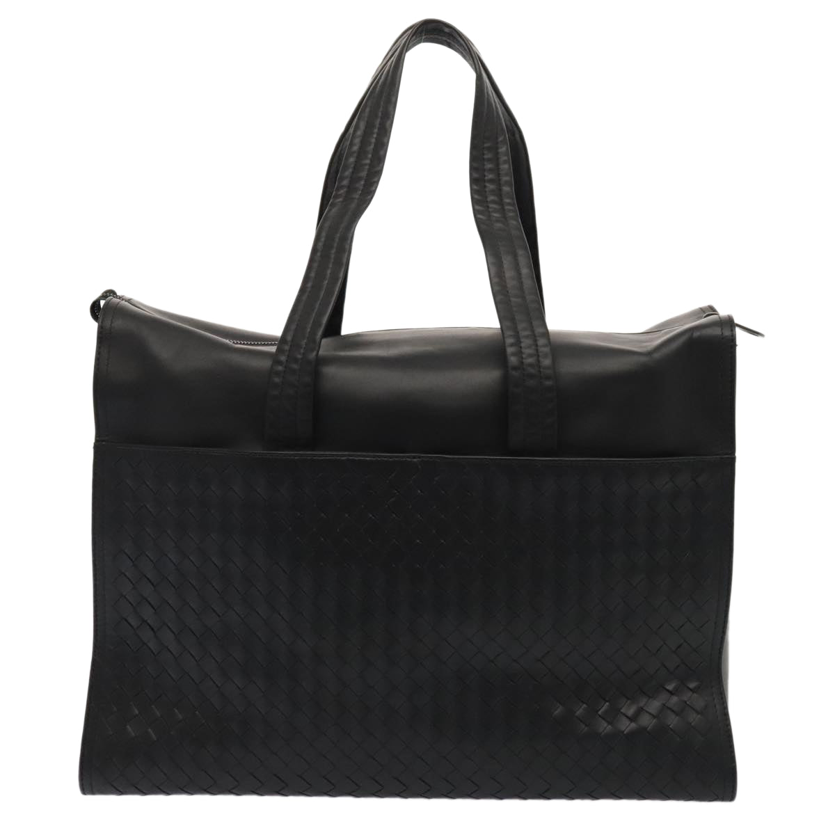 Bottega Veneta Intrecciato, Black, Leather, tote