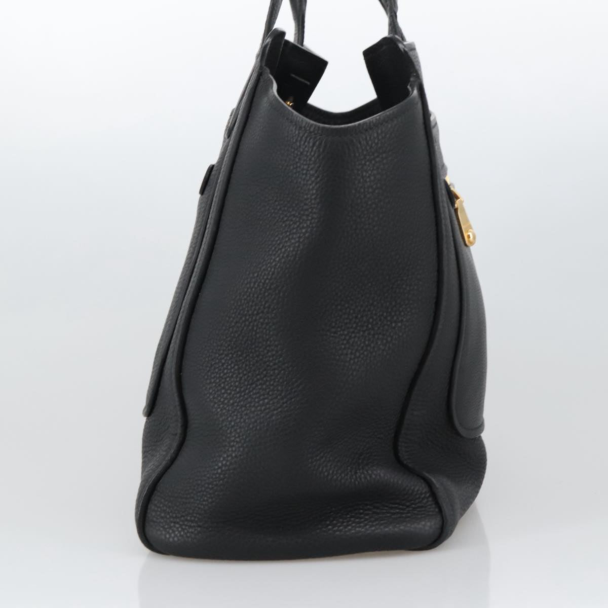 Miu Miu Vitello, Black, Leather, handbag