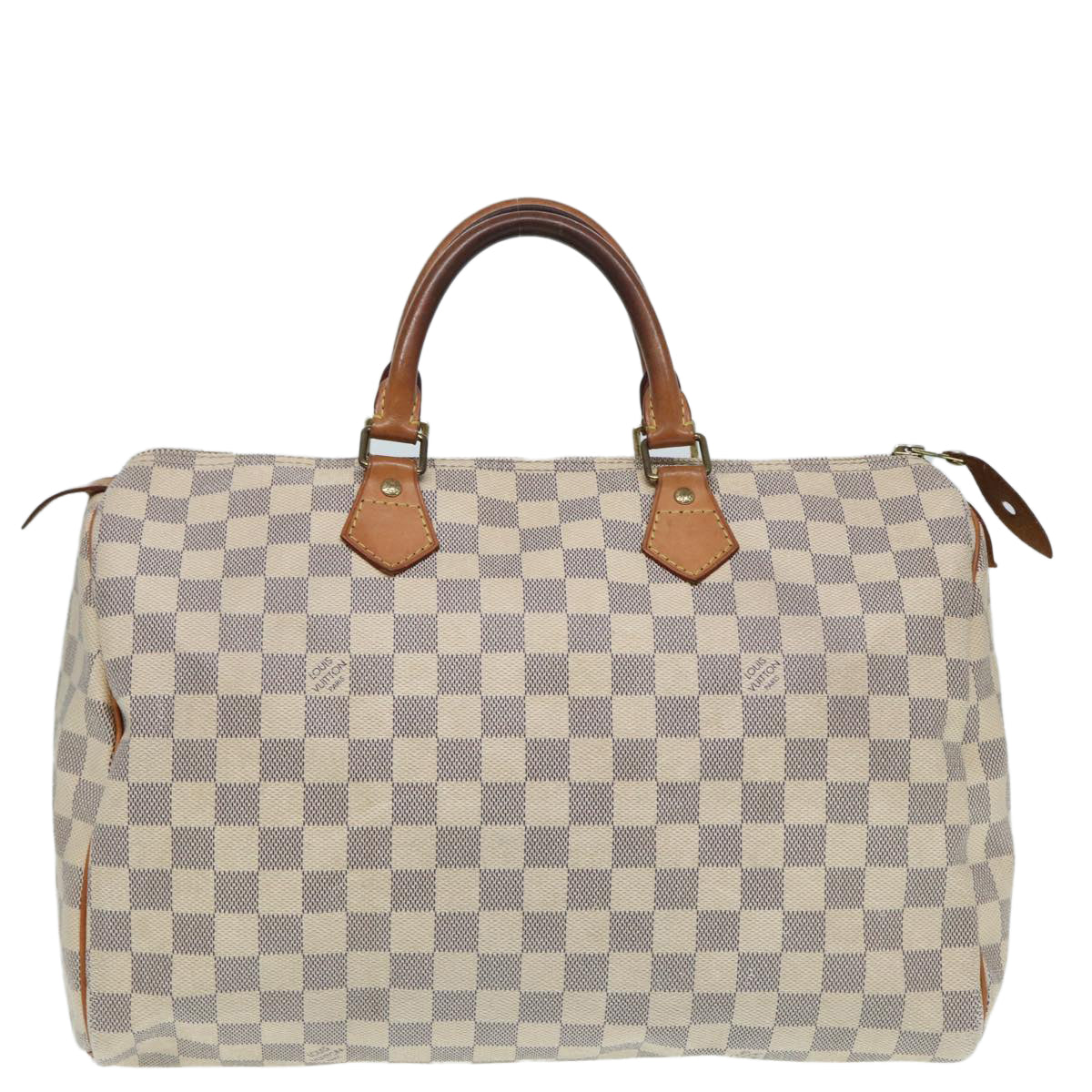 Louis Vuitton Speedy 35, White, Canvas, handbag