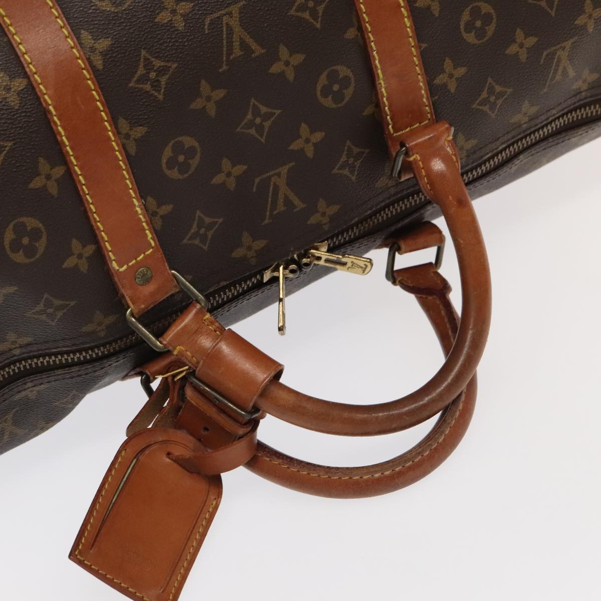 Louis Vuitton Keepall 60, Brown, Canvas, travel