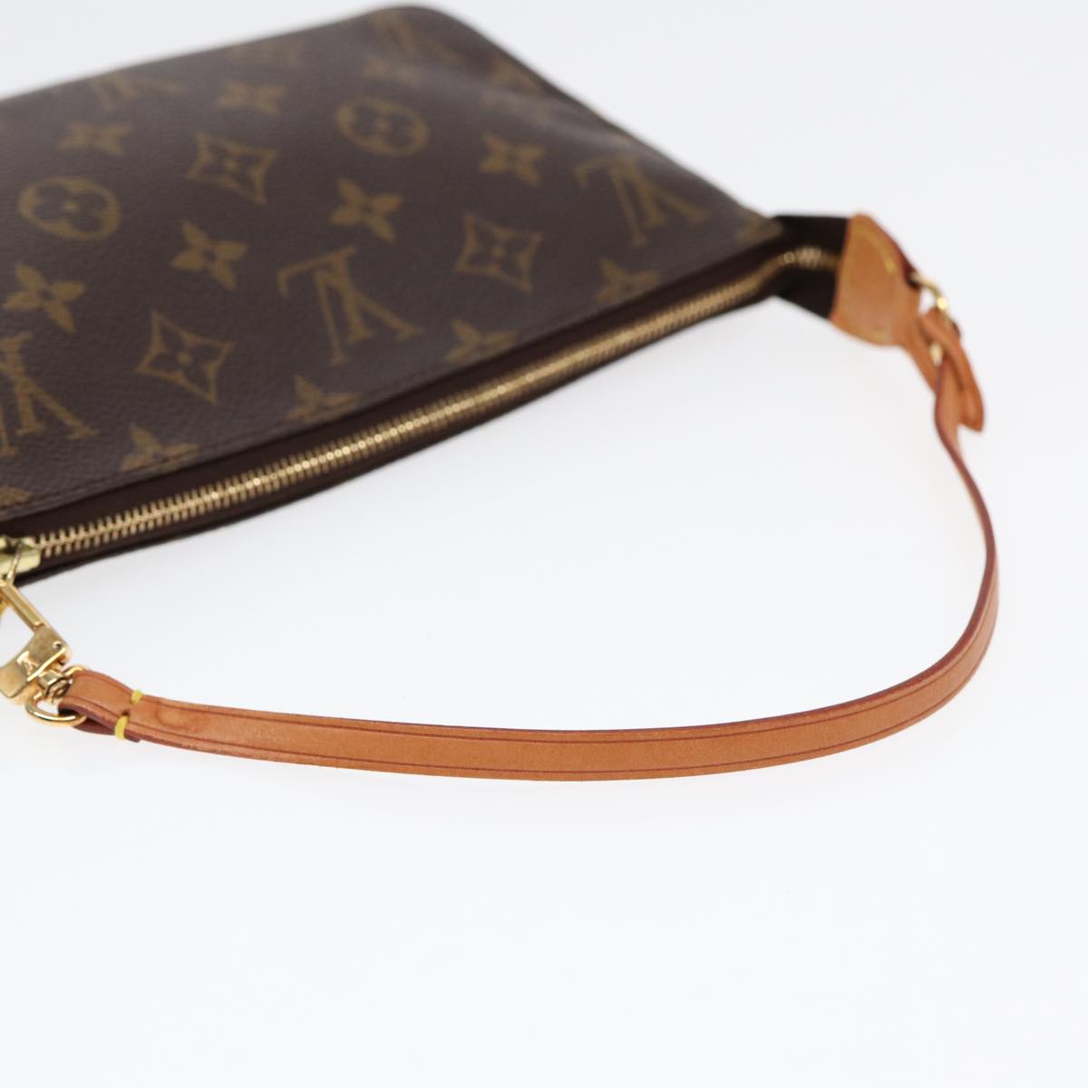 Louis Vuitton Pochette Accessoire, Brown, Canvas, clutch