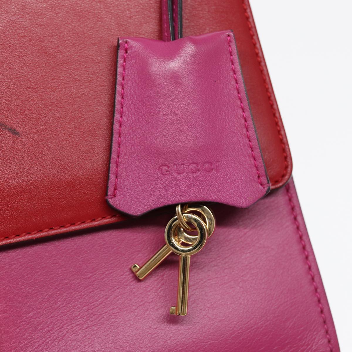 Gucci Padlock, Red, Leather, shoulder