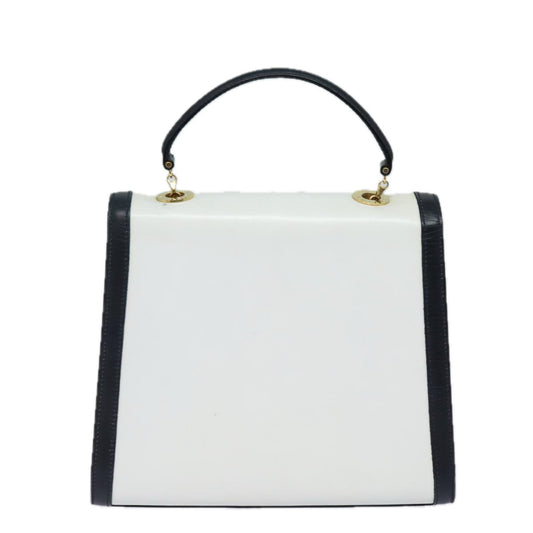 Celine Handbag Leather, WHITE, LEATHER, Handbag