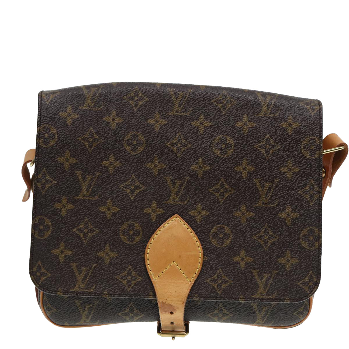 Louis Vuitton Cartouchiere, Brown, Canvas, shoulder