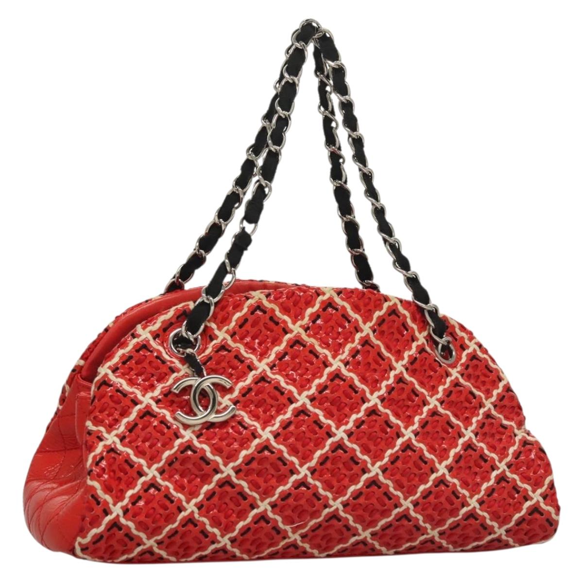 Chanel Mademoiselle, Red, Leather, shoulder