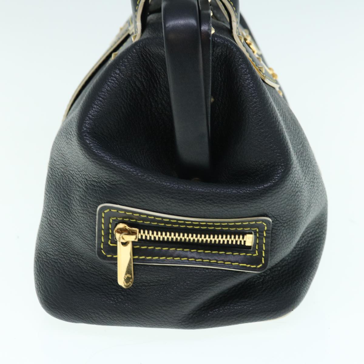 Louis Vuitton Suhali, Black, Leather, handbag