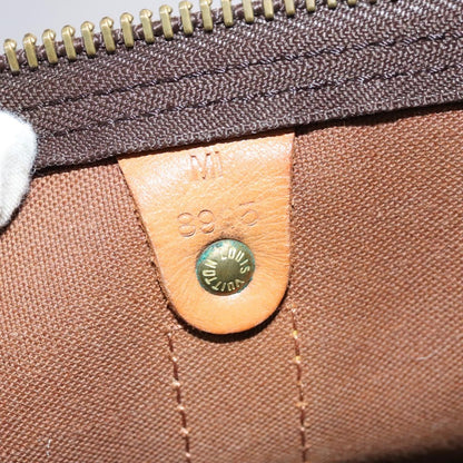 Louis Vuitton Keepall 55, Brown, Canvas, travel