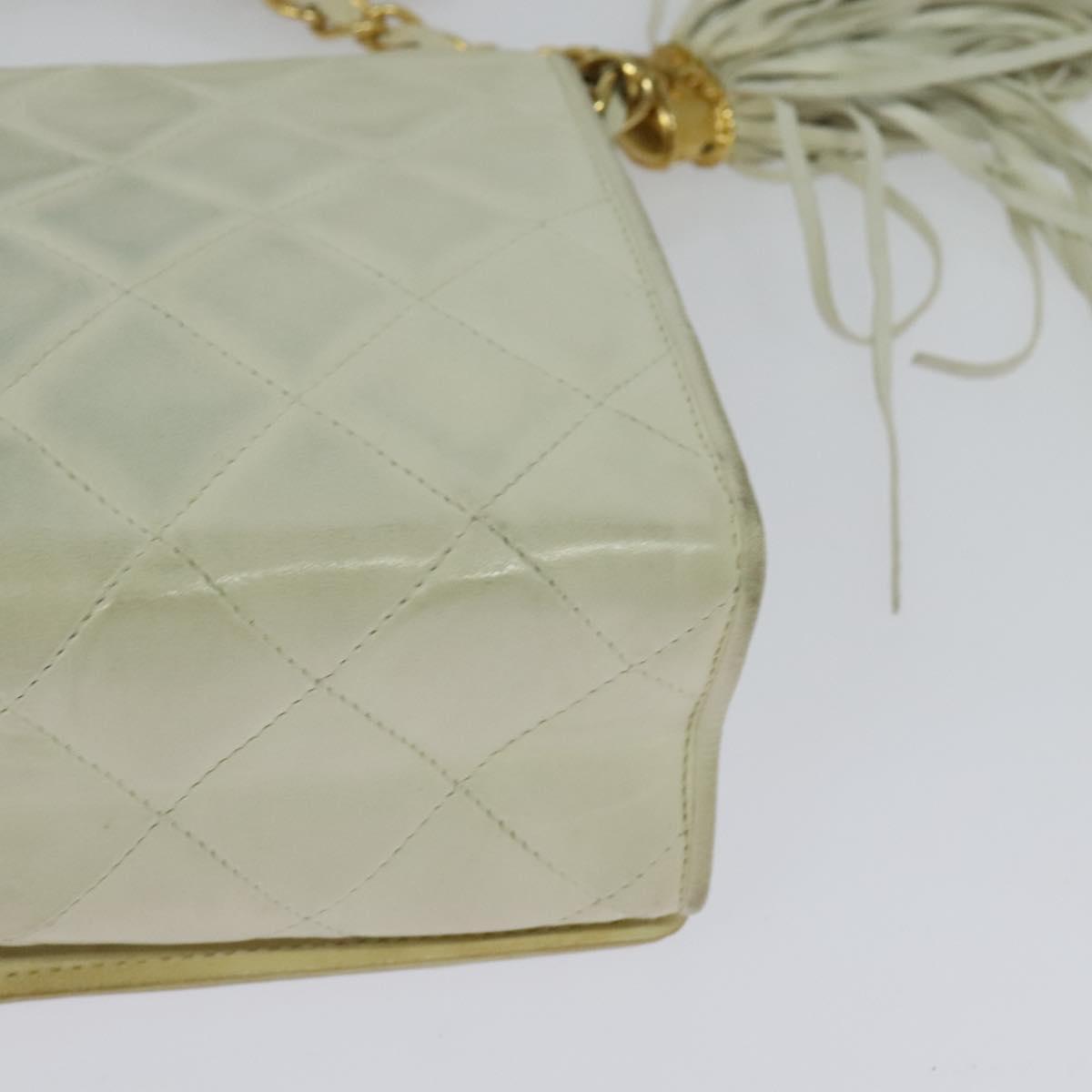 Chanel Camera, White, Leather, clutch