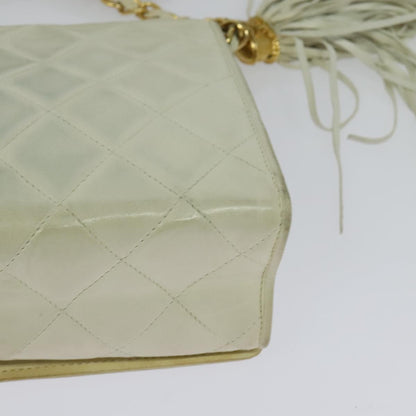 Chanel Camera, White, Leather, clutch