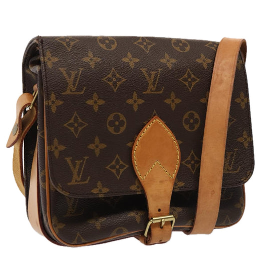 Louis Vuitton Cartouchière, Brown, Canvas, shoulder