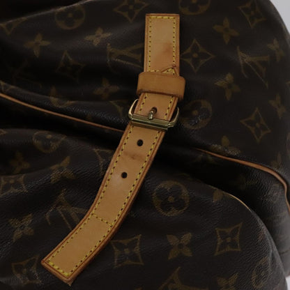 Louis Vuitton Saumur 35, Brown, Canvas, shoulder