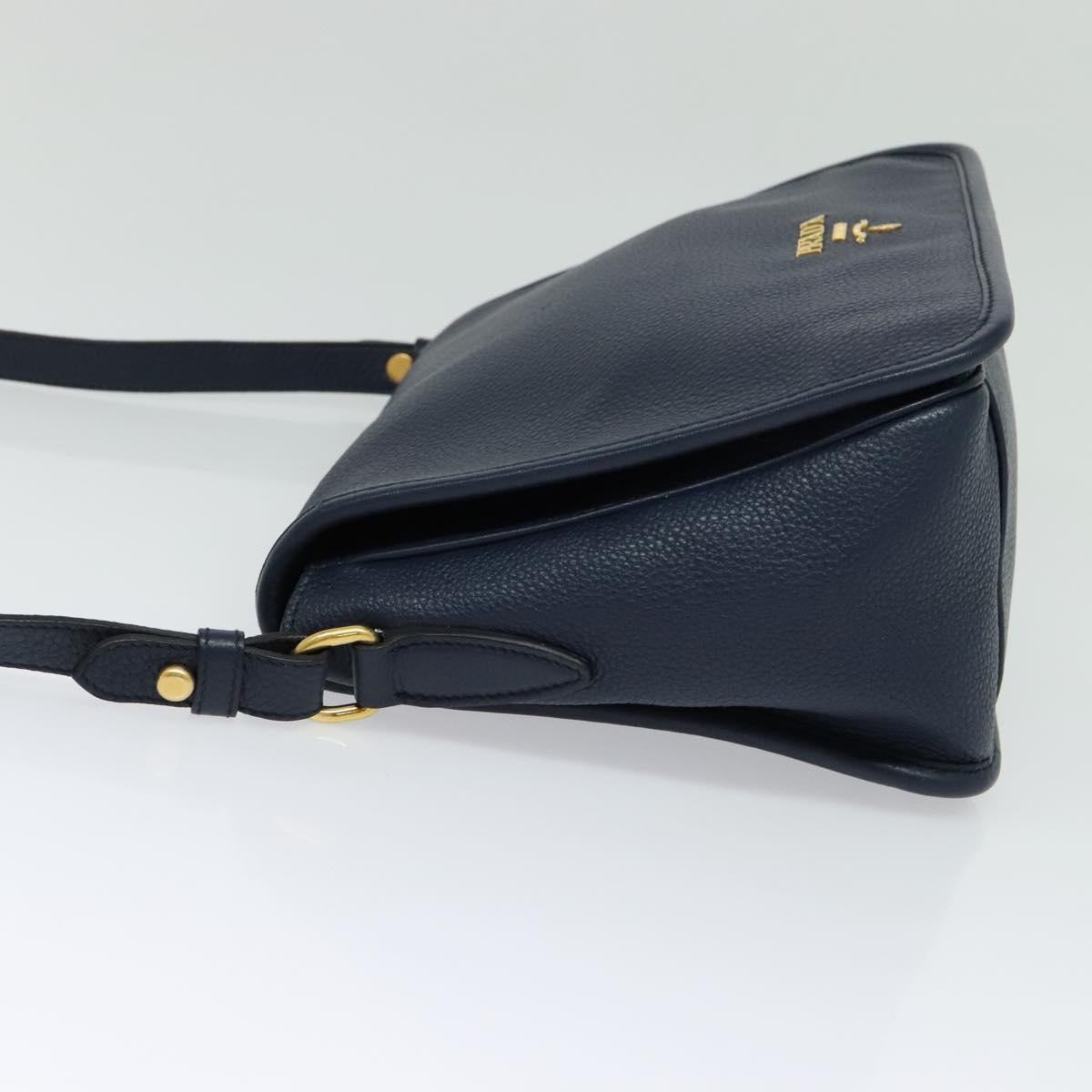 Prada Vitello, Navy, Leather, shoulder
