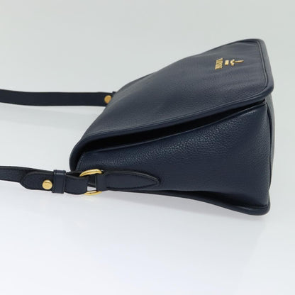 Prada Vitello, Navy, Leather, shoulder