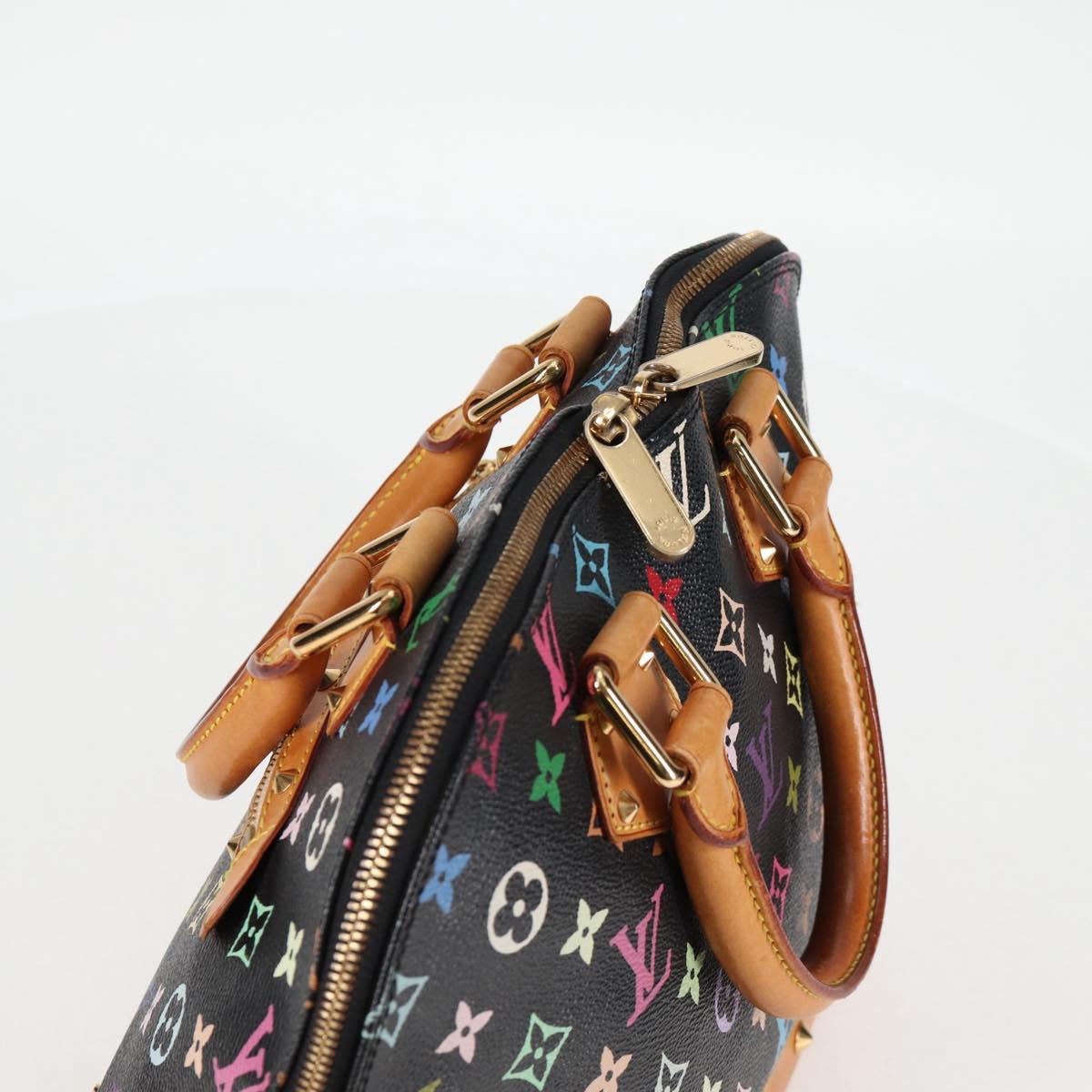 Louis Vuitton Alma, Black, Canvas, handbag