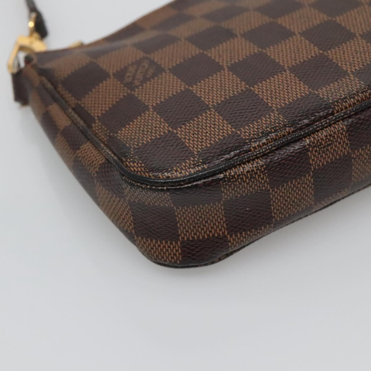 Louis Vuitton Pochette Accessoire, Brown, Canvas, clutch