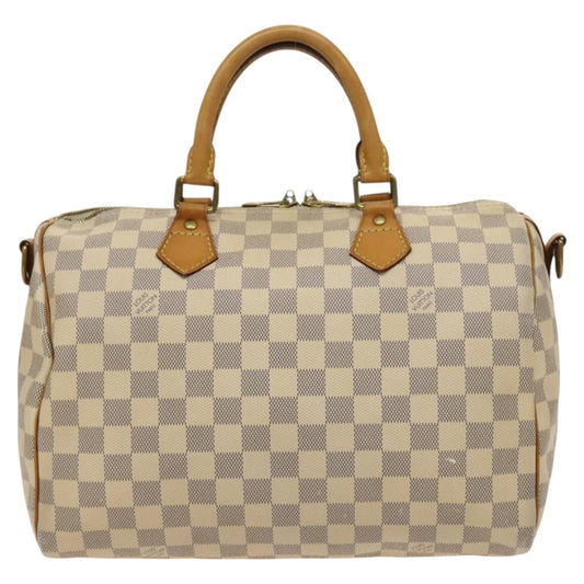 Louis Vuitton Speedy Bandoulière 30, White, Canvas, handbag