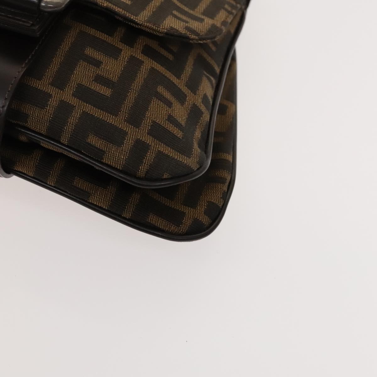 Fendi Zucca, Brown, Canvas, shoulder