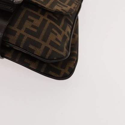 Fendi Zucca, Brown, Canvas, shoulder