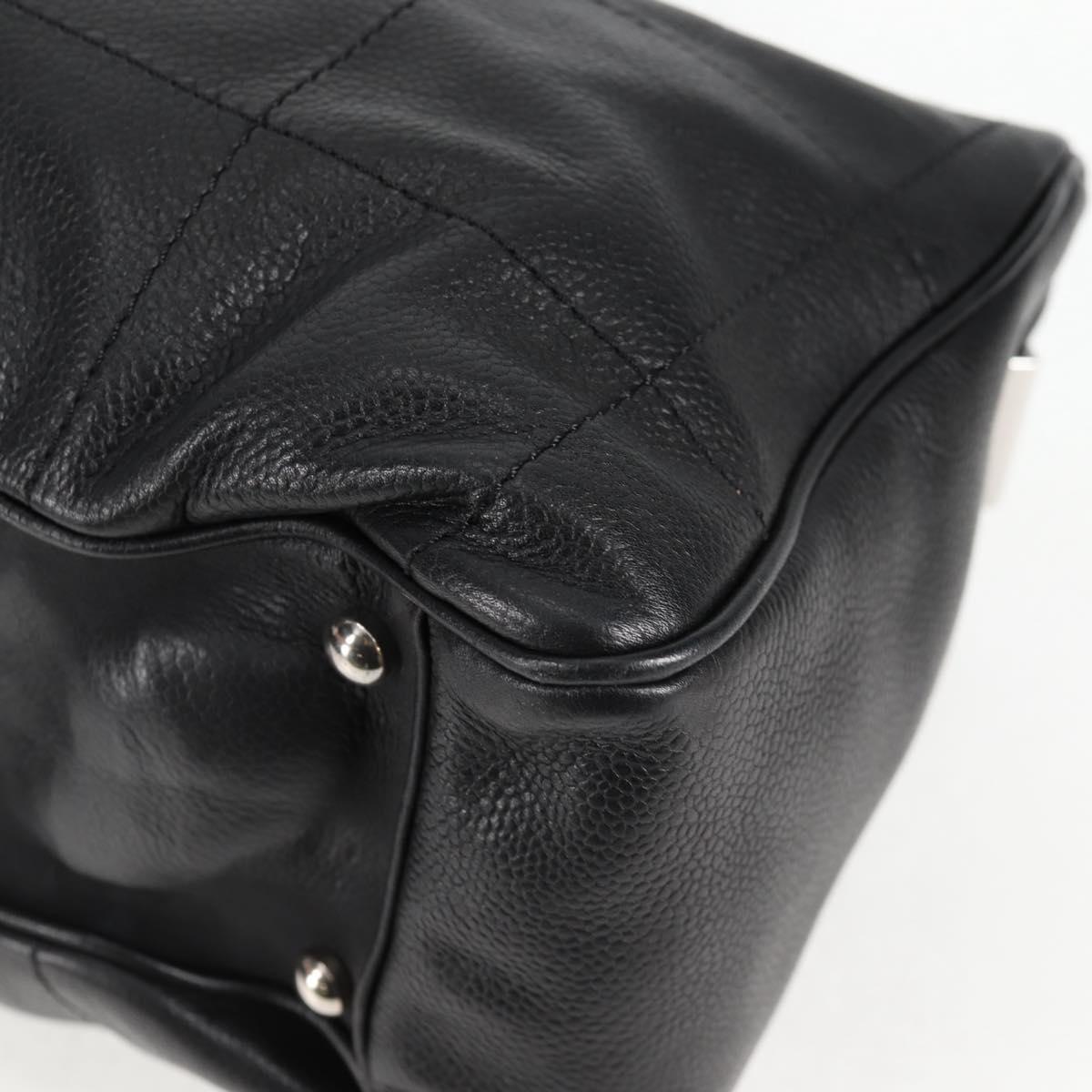 Chanel Chocolate bar, Black, Leather, handbag