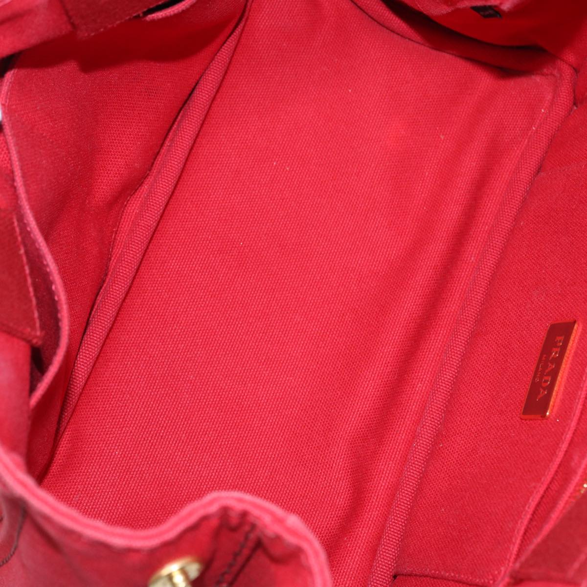 Prada Canapa, Red, Canvas, handbag