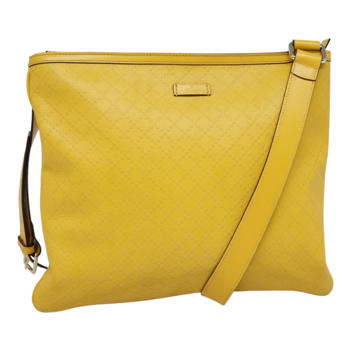 Gucci Diamantissima, Yellow, Leather, shoulder