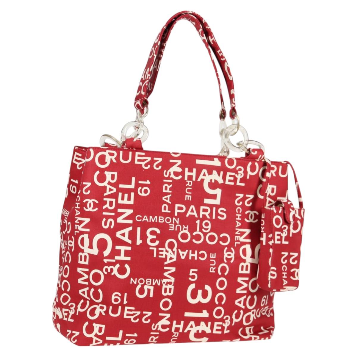 Chanel By sea, Red, Canvas, tote