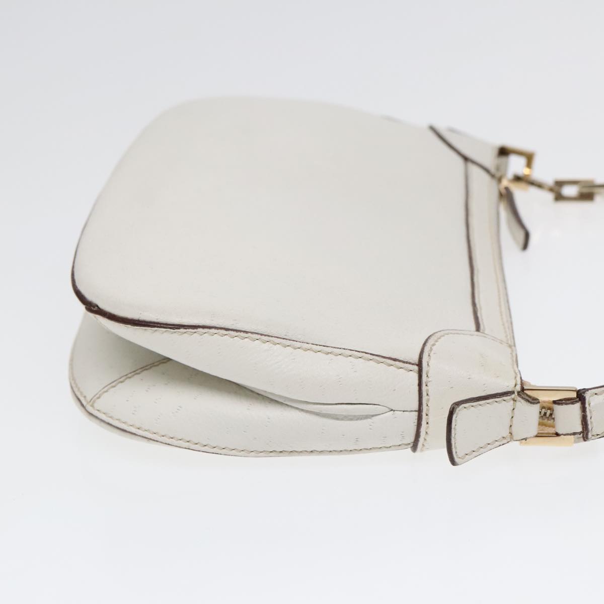 Salvatore Ferragamo, White, Leather, shoulder