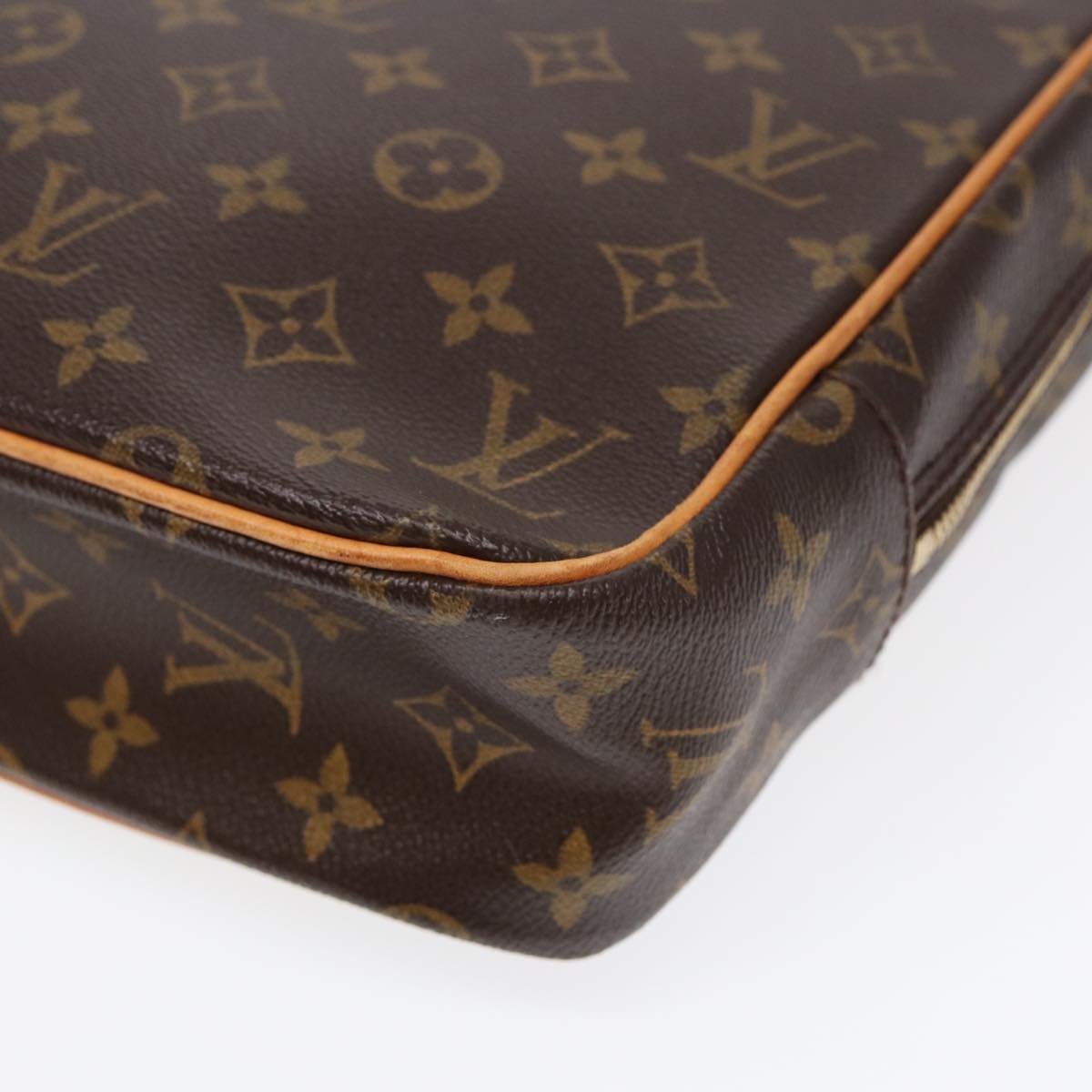 Louis Vuitton Porte Documents, Brown, Canvas, briefcase